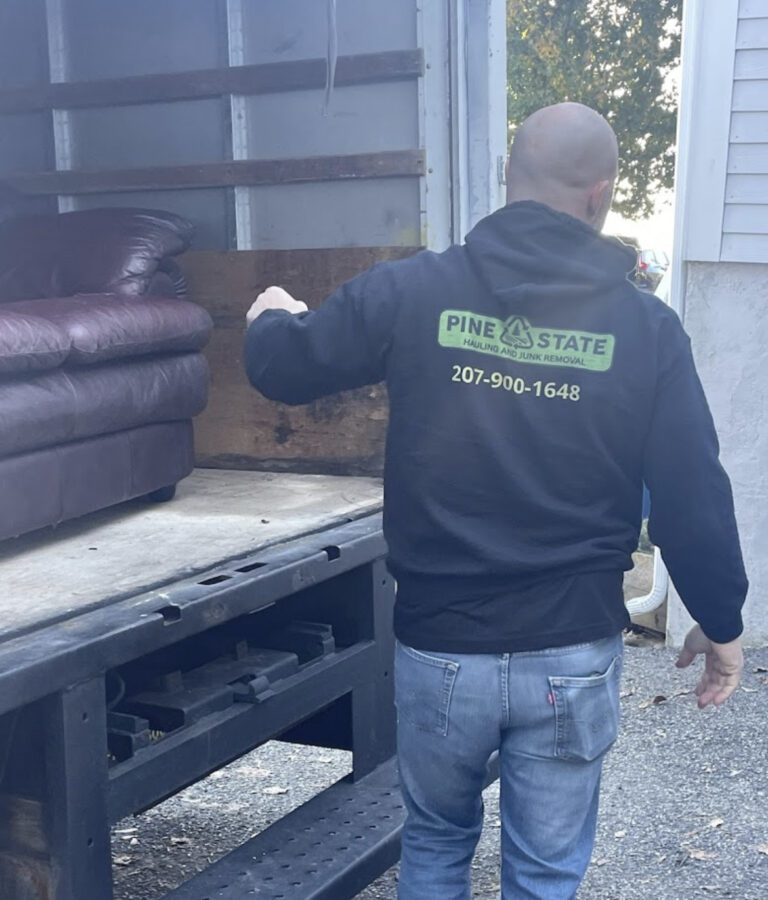 Furniture Removal in Portland. Couch in box truck